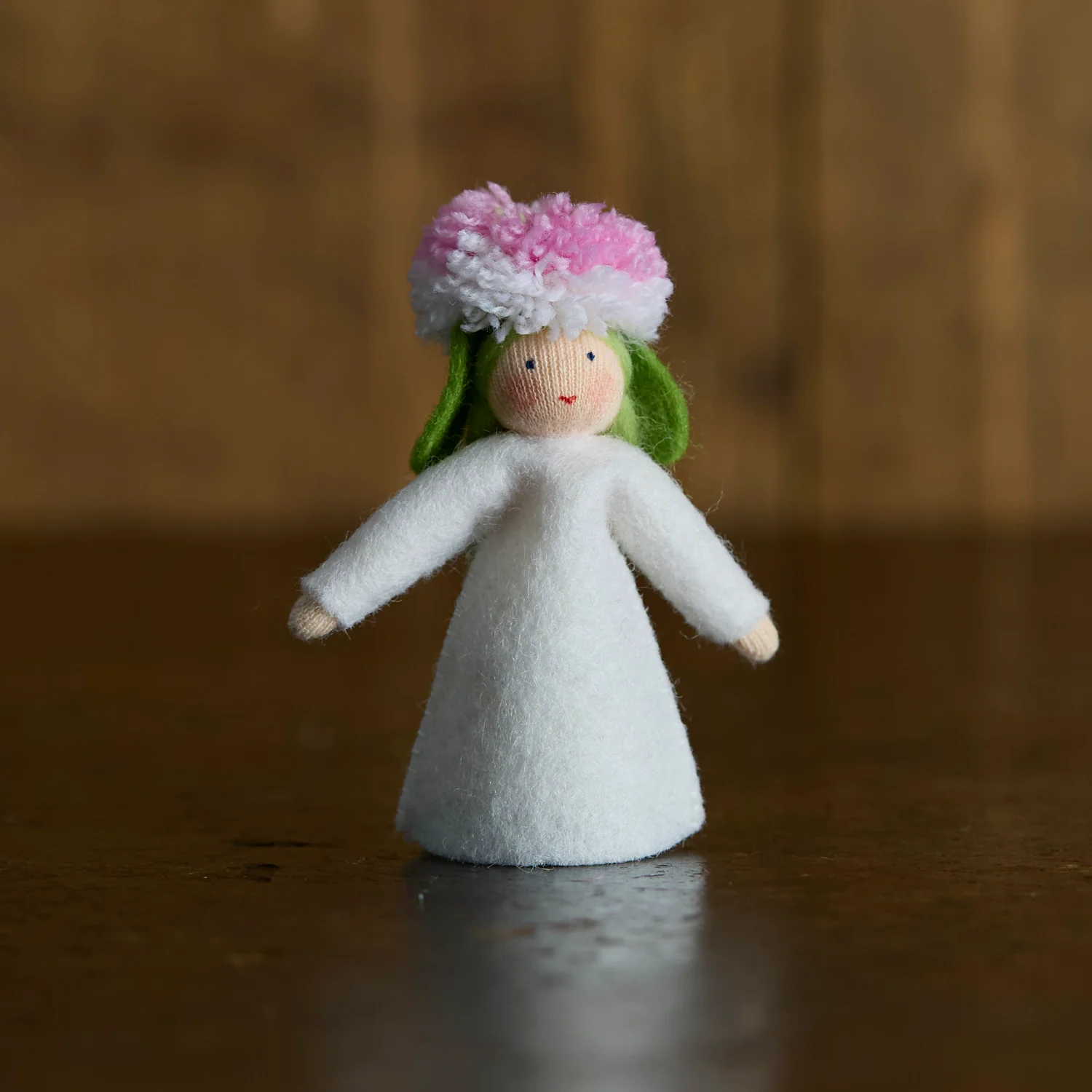 Handmade Wool Fairy - White Daisy - White