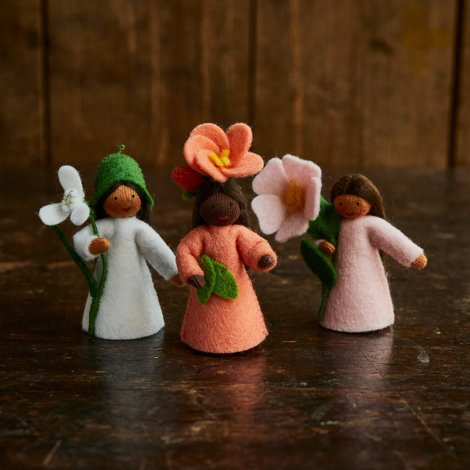 Handmade Wool Fairy - Camellia Japonica - Black - Image 4