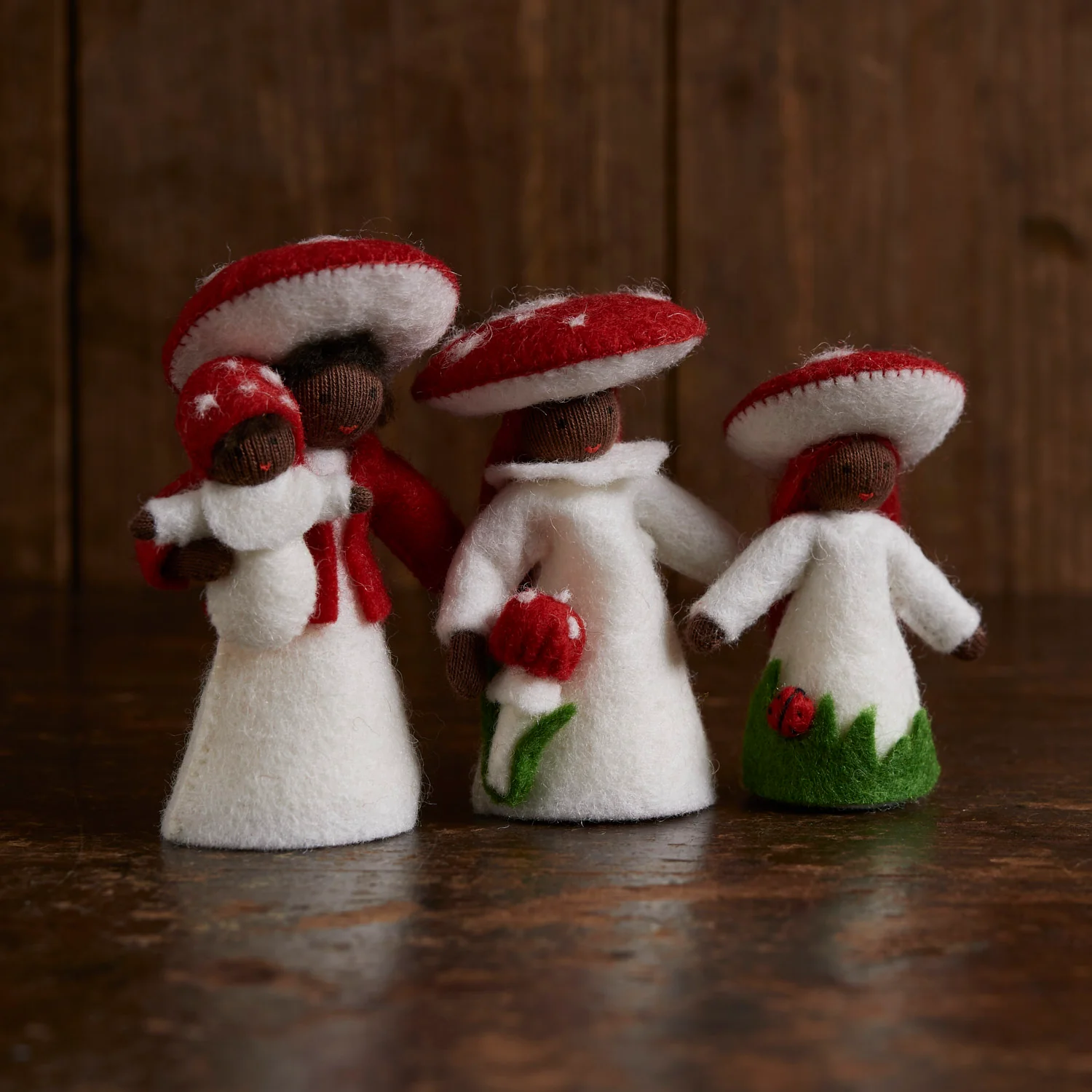Handmade Wool Fly Agaric Father - Black - Image 2
