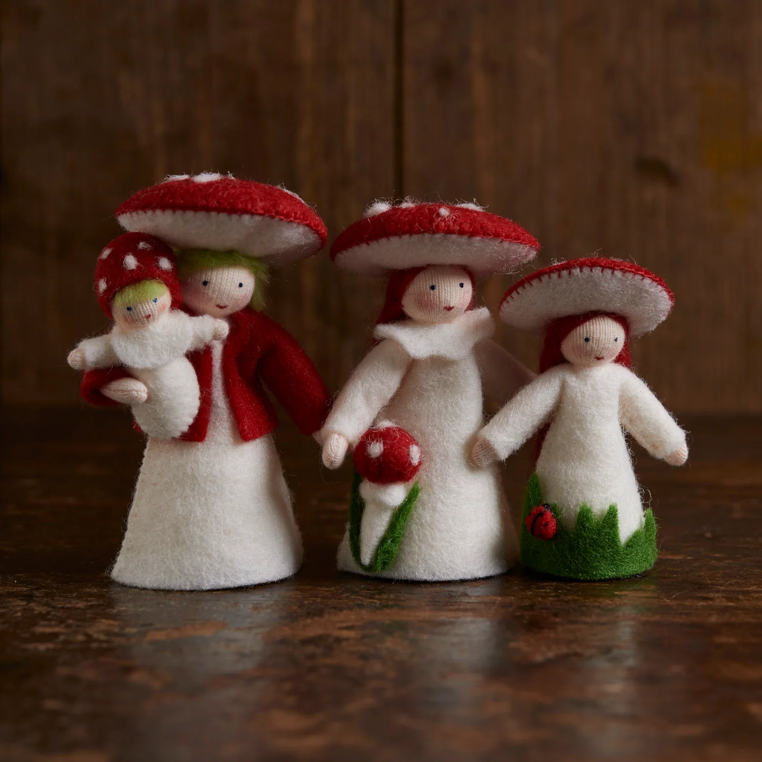 Handmade Wool Fly Agaric Father - White - Image 2