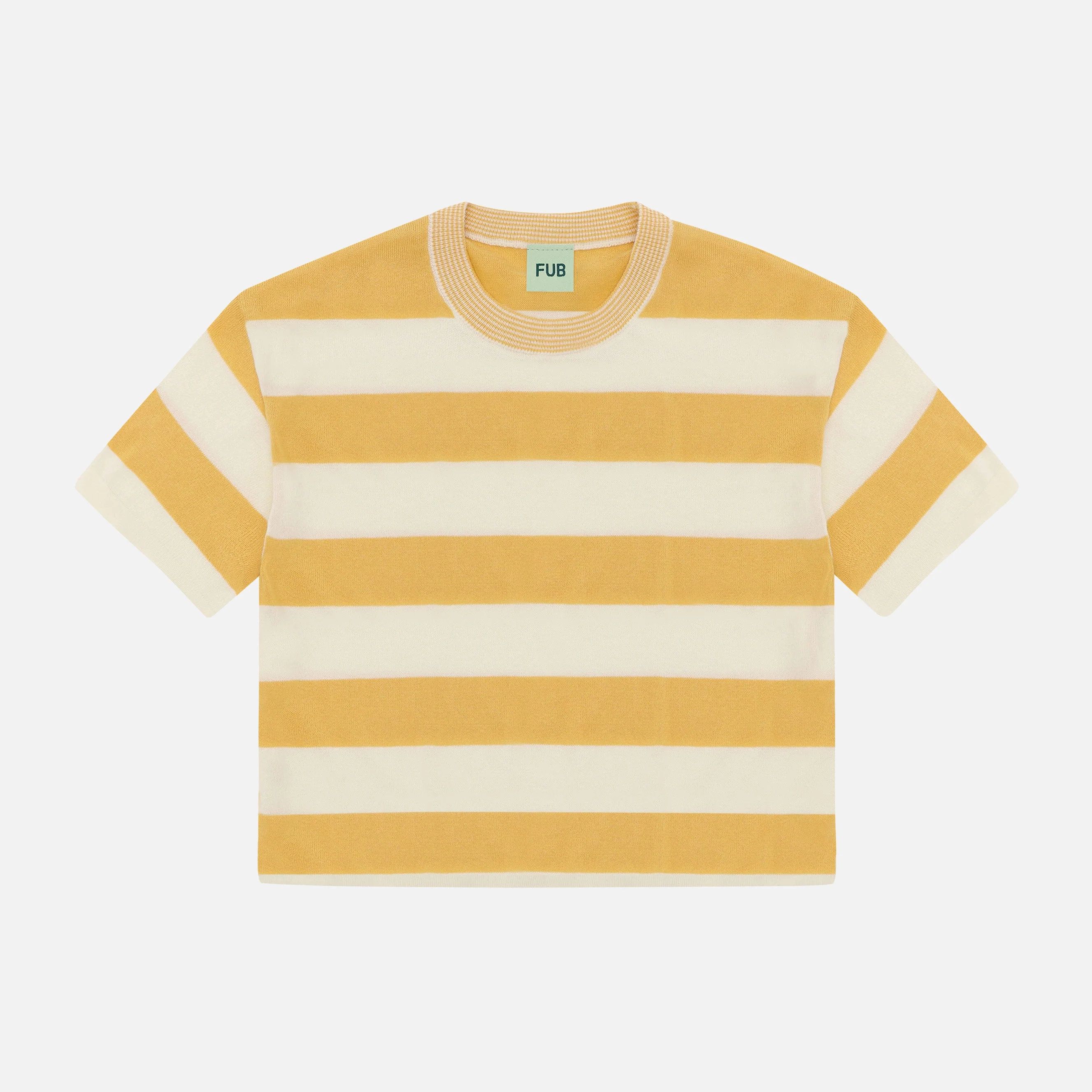 Kids Cotton Knitted Oversized T-shirt - Ecru/Butter