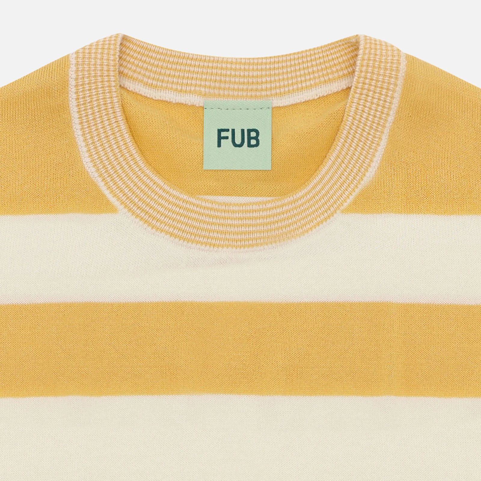 Kids Cotton Knitted Oversized T-shirt - Ecru/Butter - Image 2