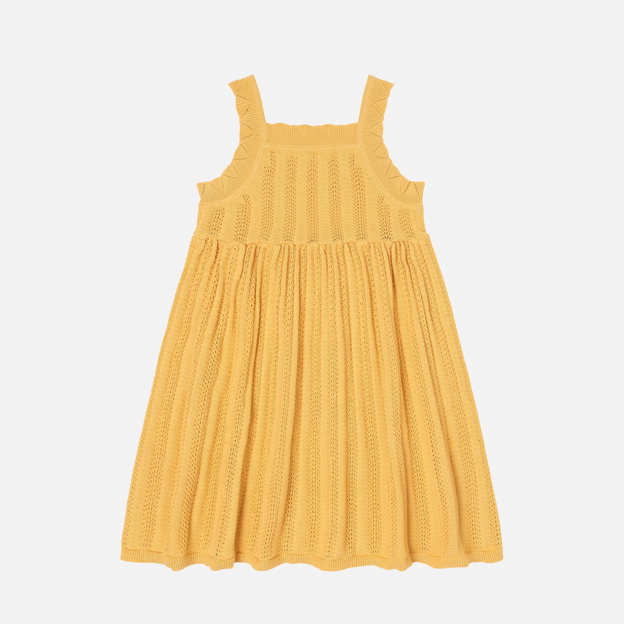 Kids Cotton Knitted Summer Dress - Butter