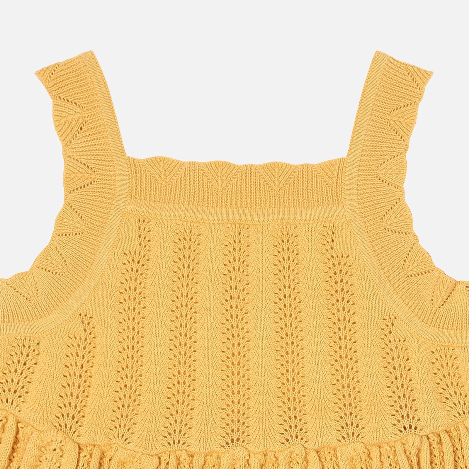 Kids Cotton Knitted Summer Dress - Butter - Image 3