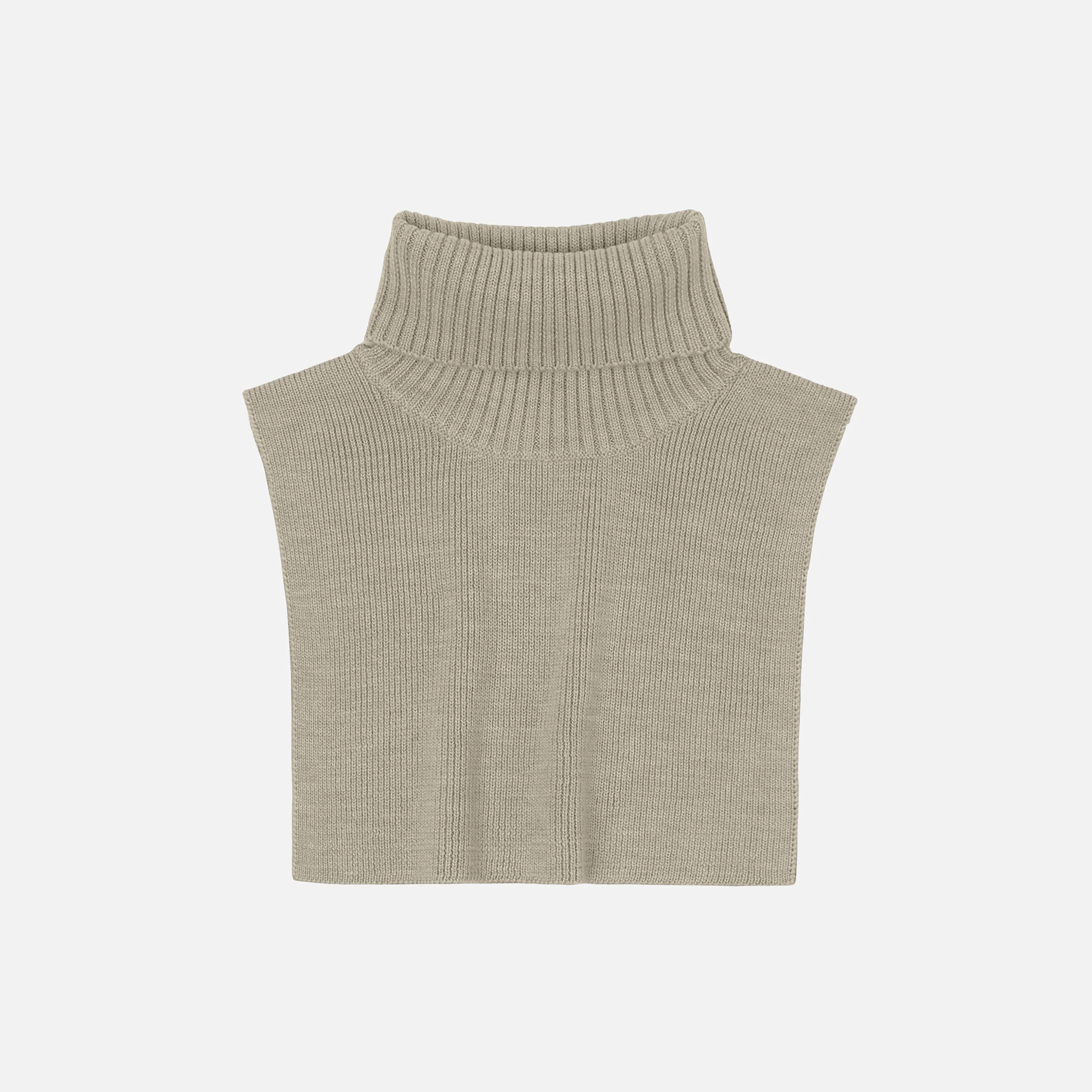 Women's Merino Wool Neckwarmer - Oat Melange - Image 2