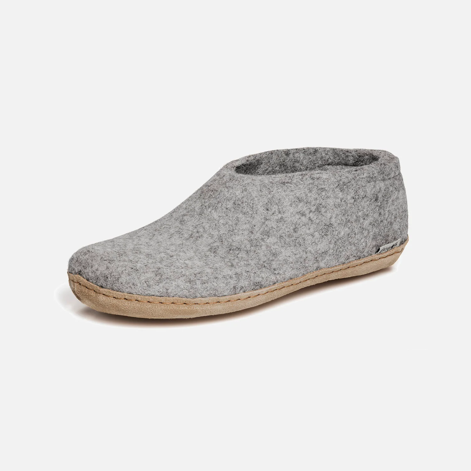 Adults Felted Wool Slipper Shoe - Grey - Image 5