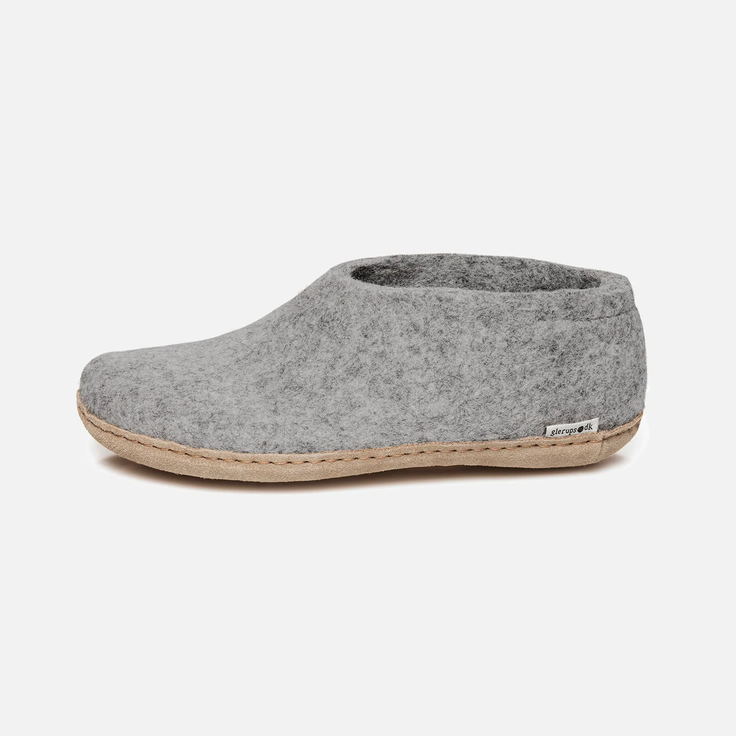 Adults Felted Wool Slipper Shoe - Grey - Image 6