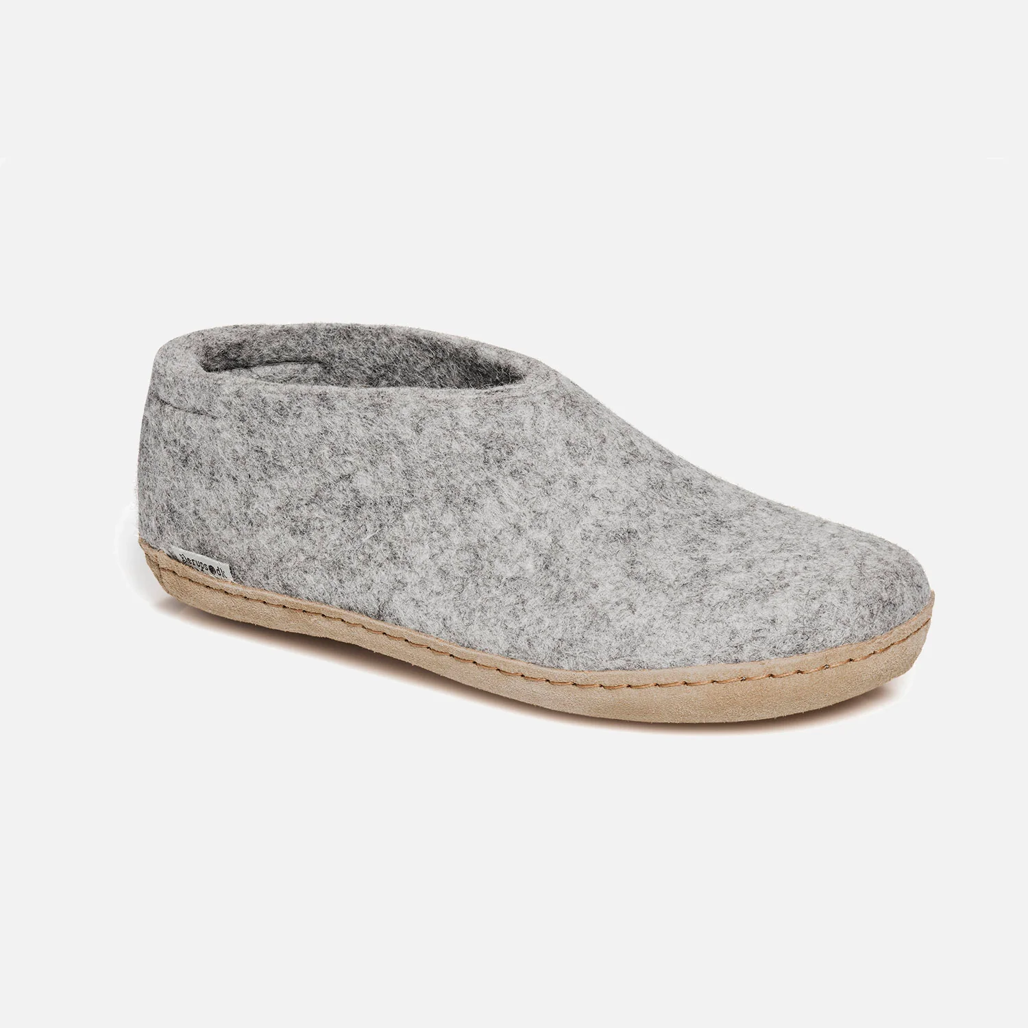 Adults Felted Wool Slipper Shoe - Grey - Image 7