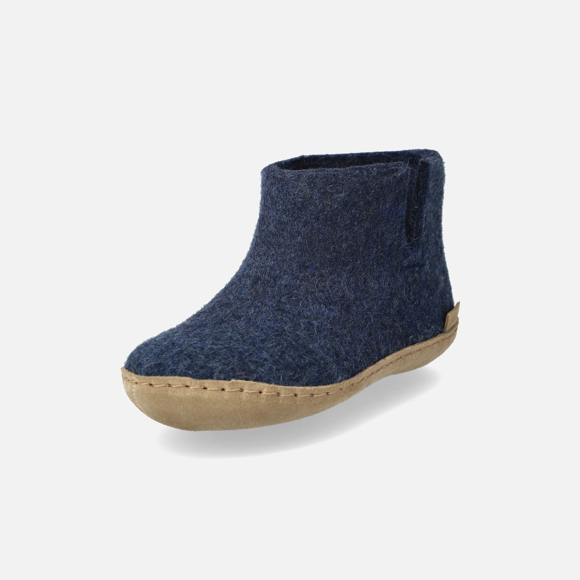Kids Felted Wool Slipper Boot - Denim - Image 3