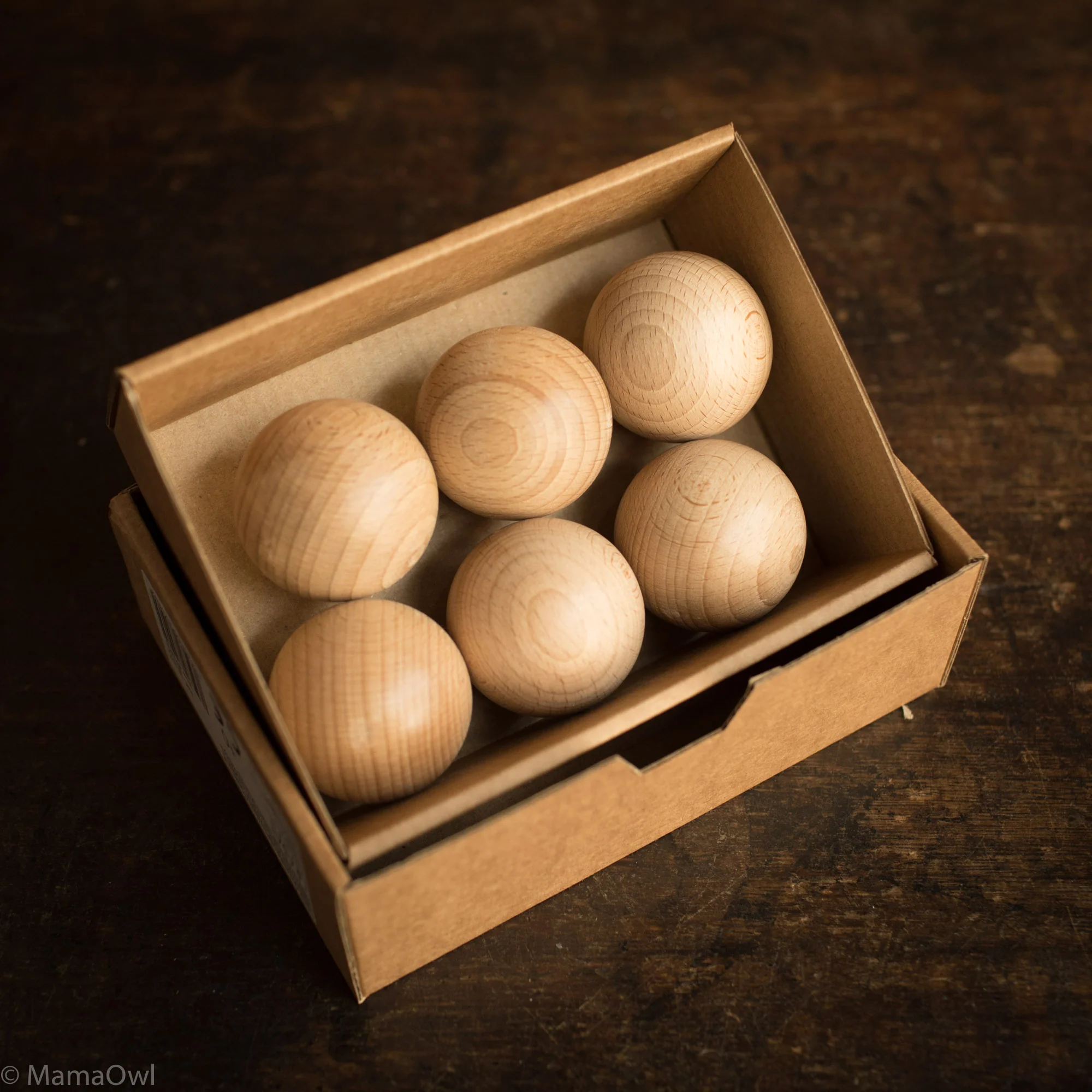 Wooden Big Balls - 6 Pieces
