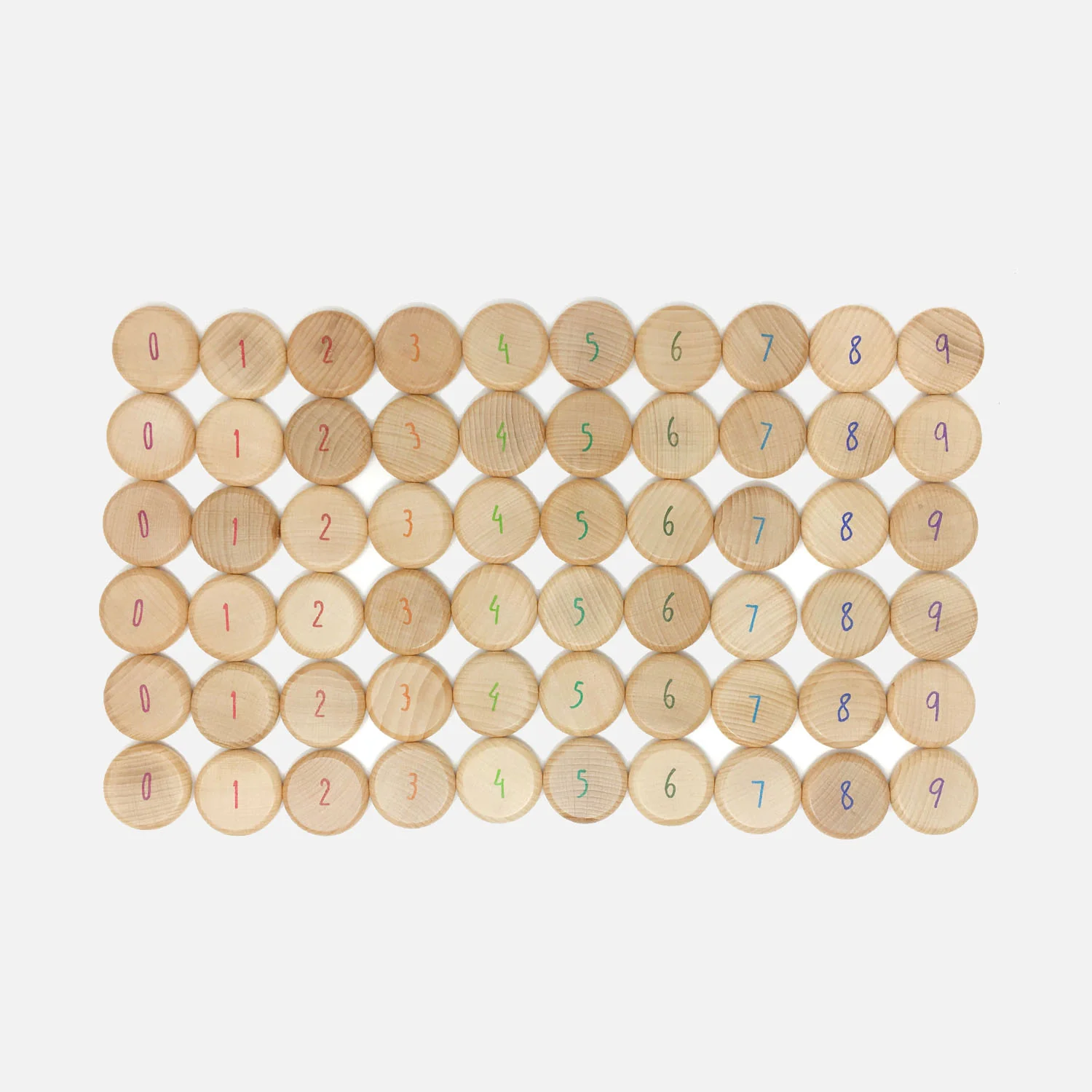 Wooden Coins to Count - 60 Pieces - Image 2