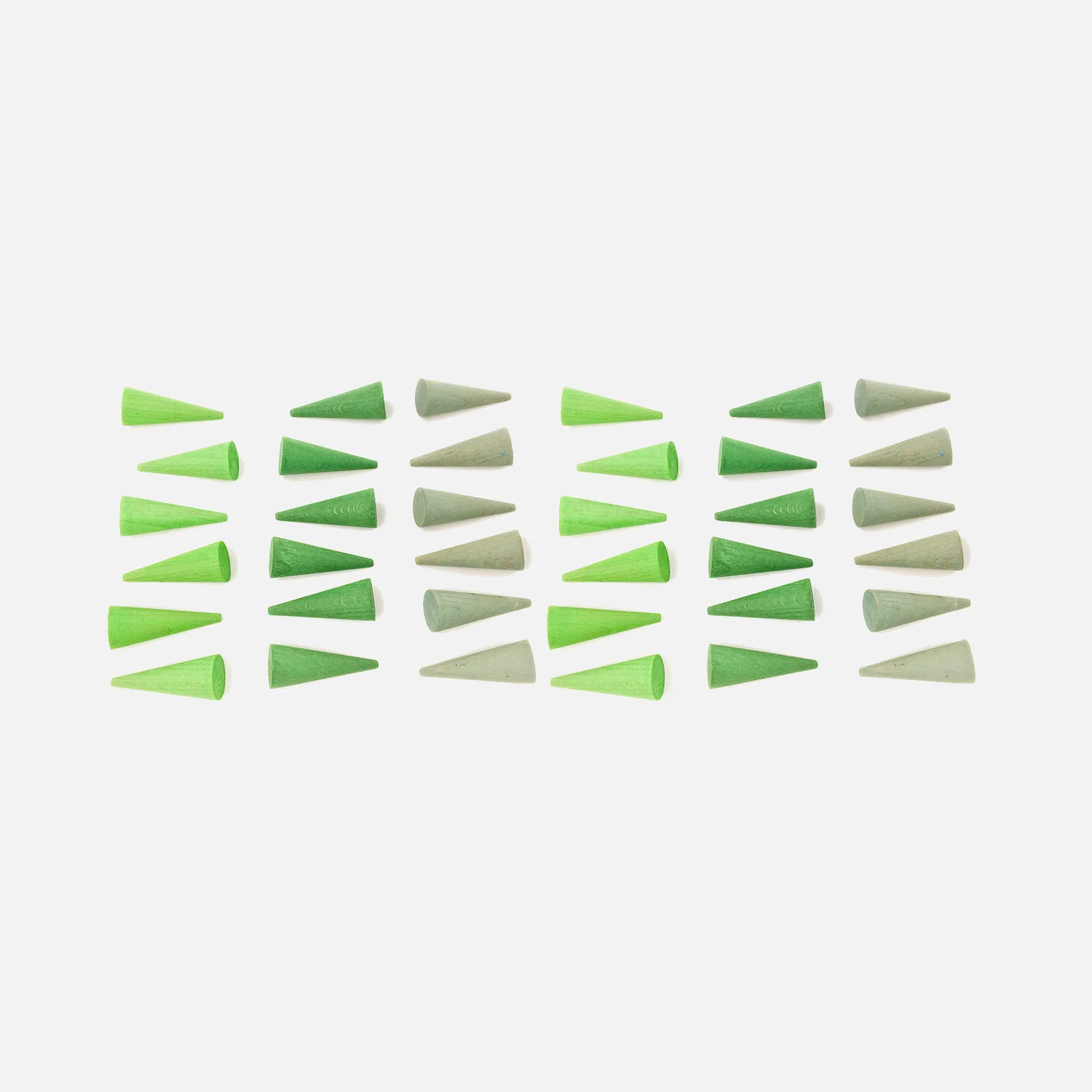 Wooden Green Cones Mandala - 36 Pieces - Image 3