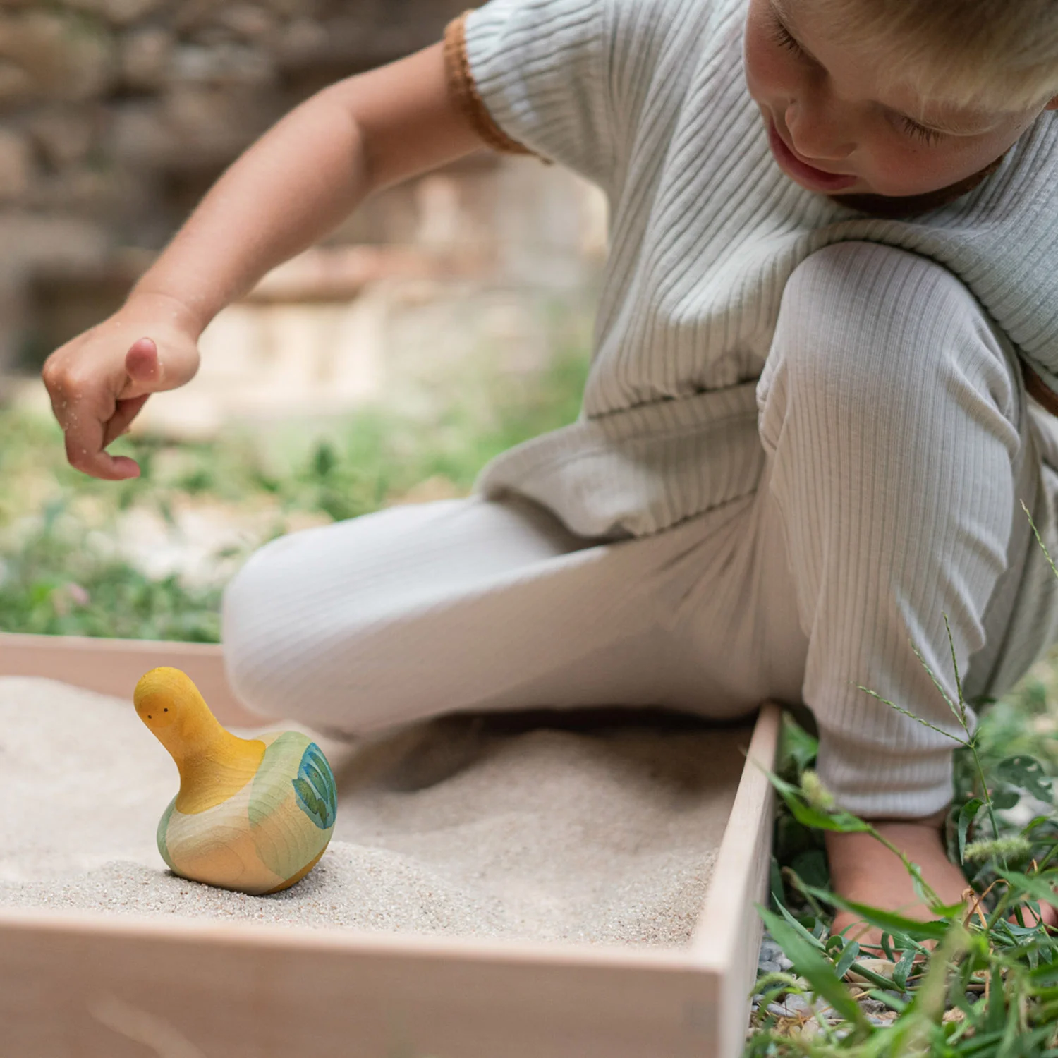 Wooden Bird - Flowing Yellow