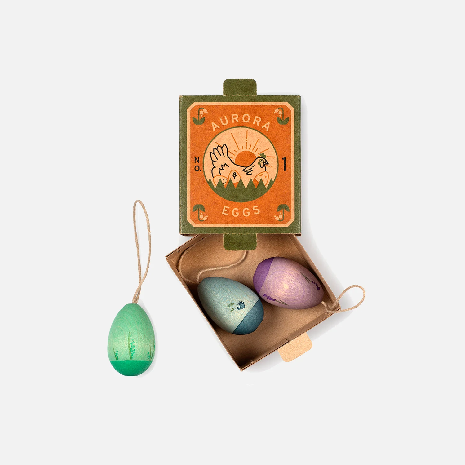 Wooden Egg Decorations - Aurora - Image 2