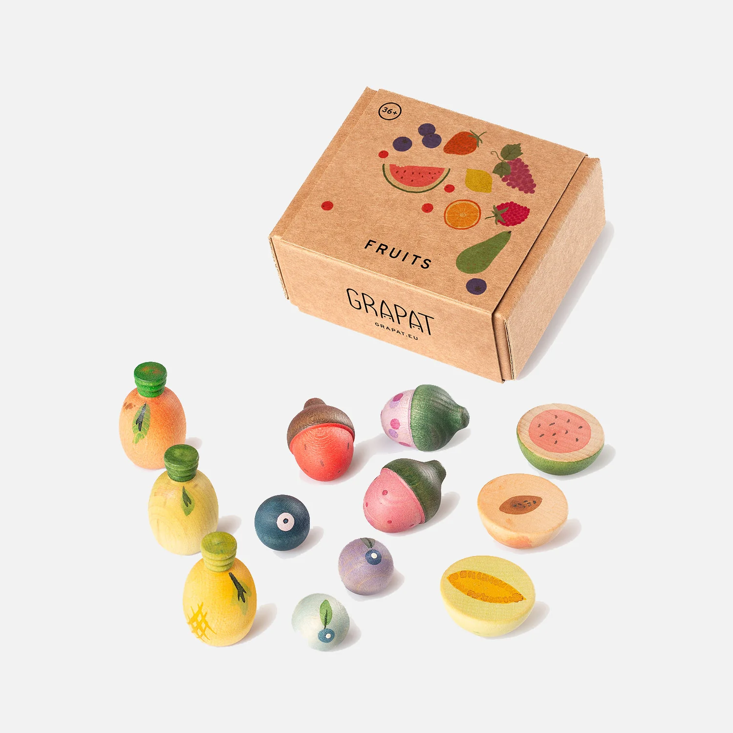 Wooden Fruits - 12 Pieces - Image 2