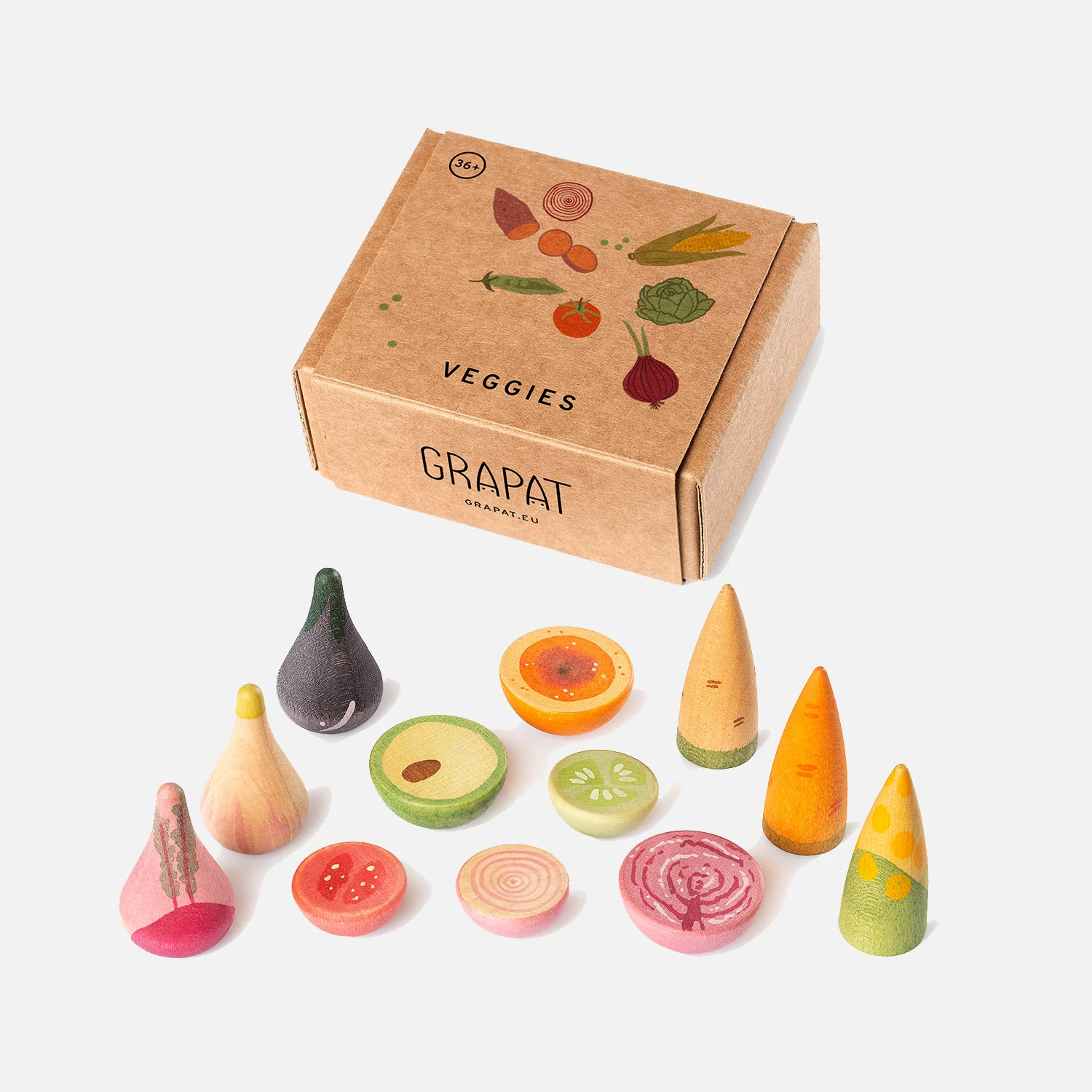 Wooden Veggies - 12 Pieces - Image 2