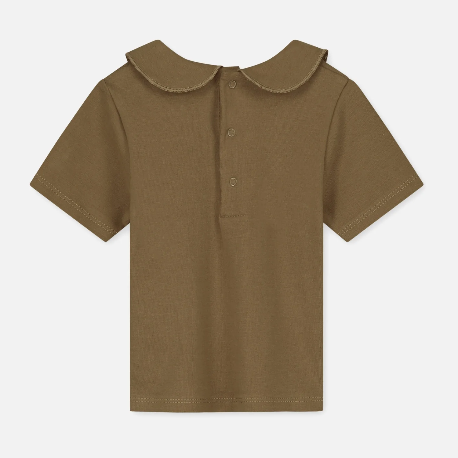 Baby Cotton Collar Tee - Woody - Image 3