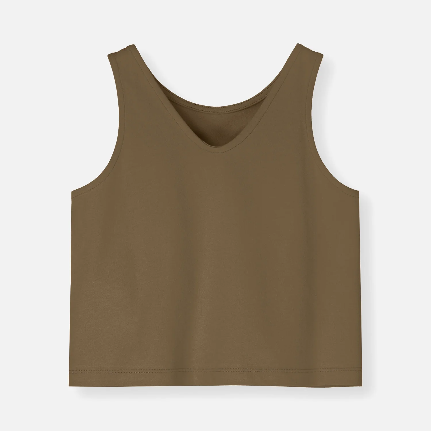 Kids Cotton Boxy Tank Top - Woody - Image 5