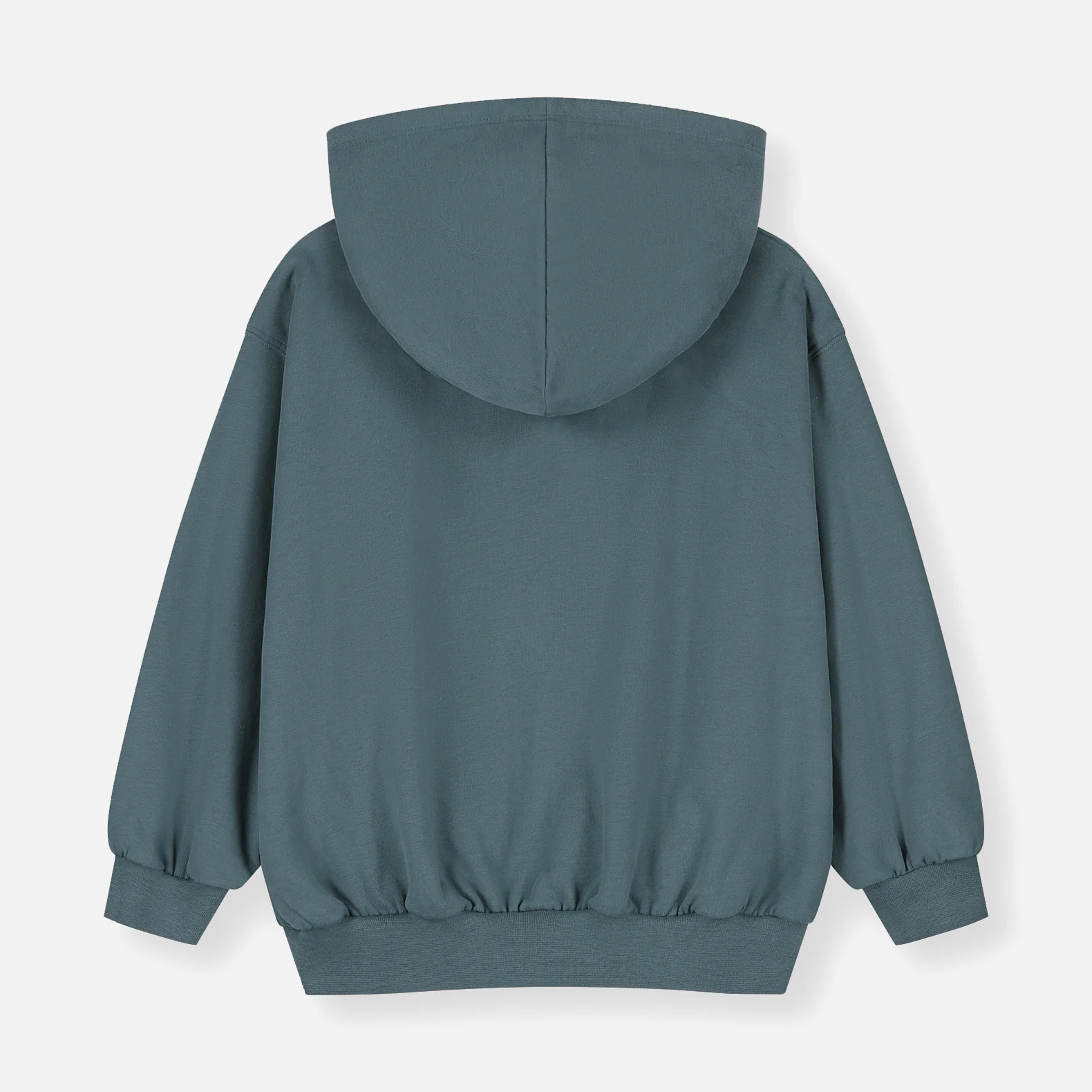 Kids Cotton Hooded Cardigan - Blue Grey - Image 6