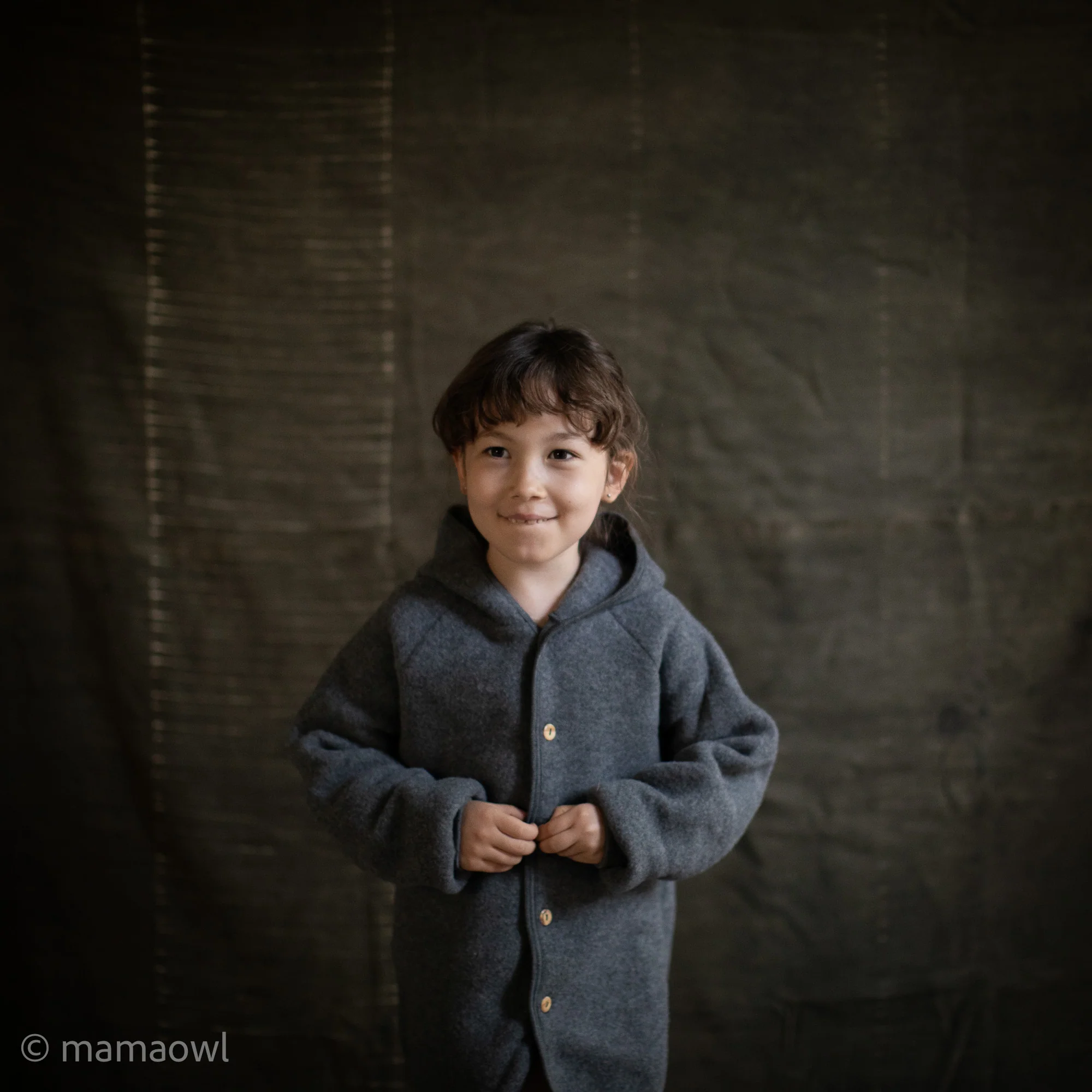 Tinker Baby & Kids Jacket - Merino Wool Fleece - Slate - Image 4