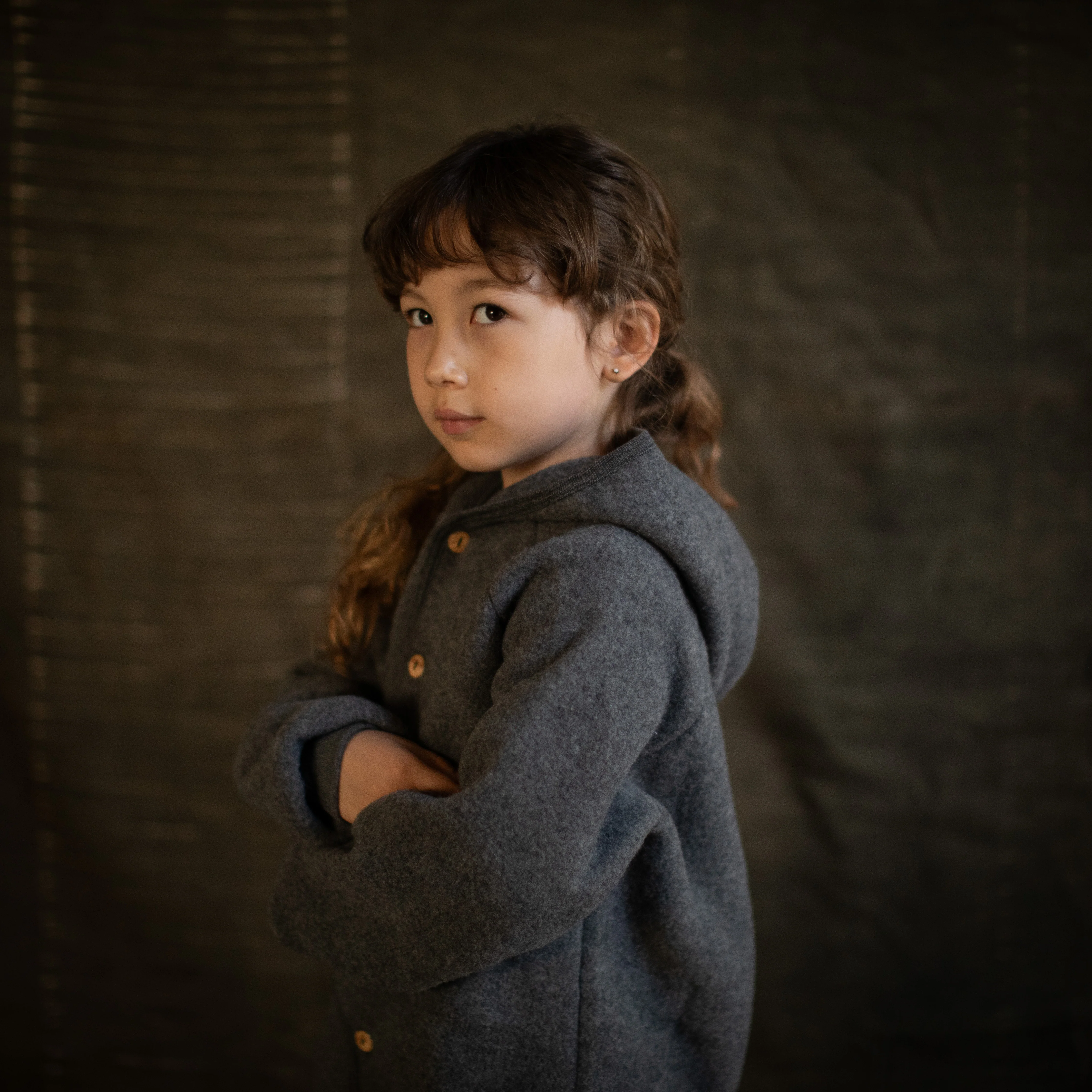 Tinker Baby & Kids Jacket - Merino Wool Fleece - Slate - Image 6