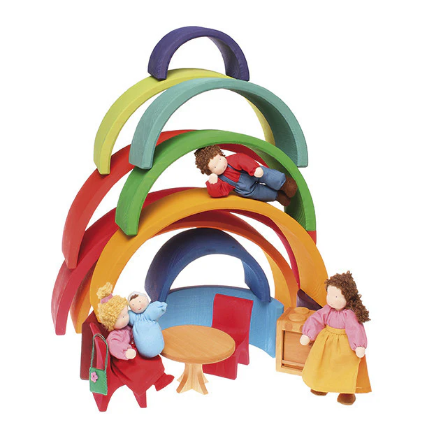 Wooden 12 Piece Rainbow - Colourful - Image 3