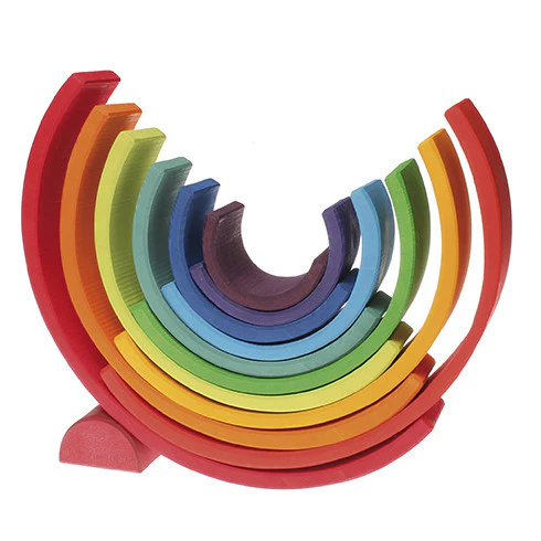 Wooden 12 Piece Rainbow - Colourful - Image 5