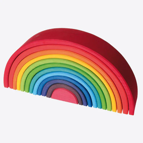 Wooden 12 Piece Rainbow - Colourful - Image 6
