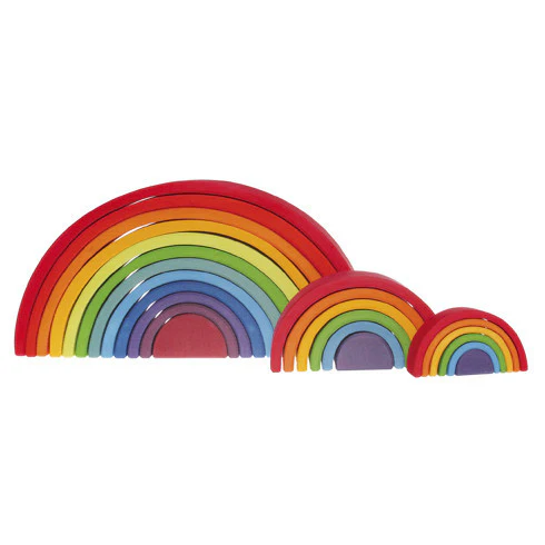 Wooden 12 Piece Rainbow - Colourful - Image 7