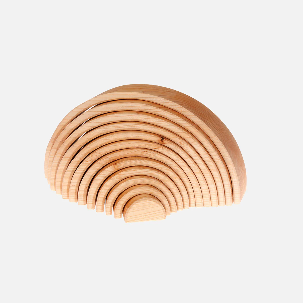 Wooden 12 Piece Rainbow - Natural - Image 4