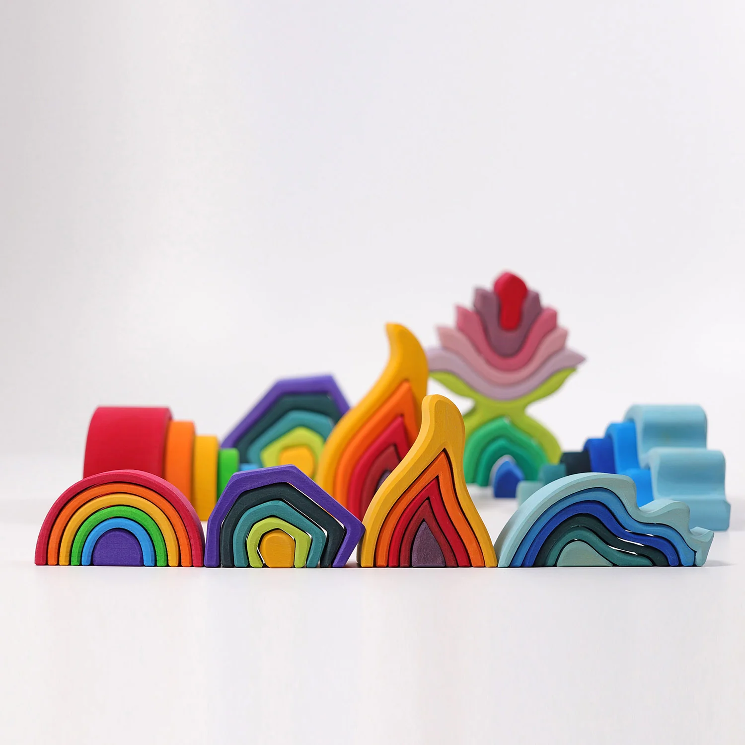 Wooden 6 Piece Rainbow - Colourful - Image 10