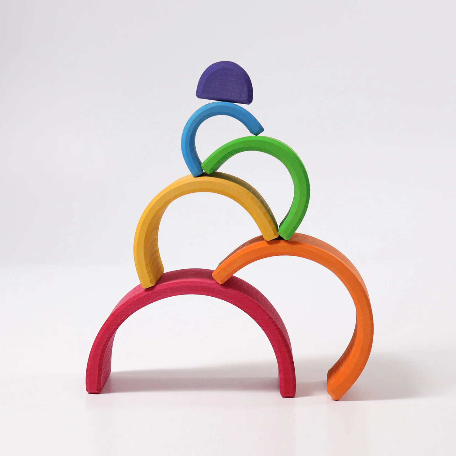Wooden 6 Piece Rainbow - Colourful - Image 2