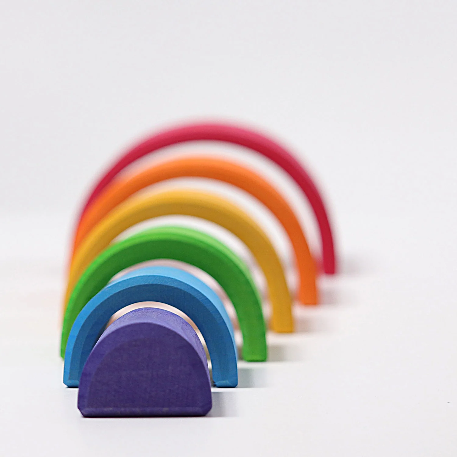 Wooden 6 Piece Rainbow - Colourful - Image 4