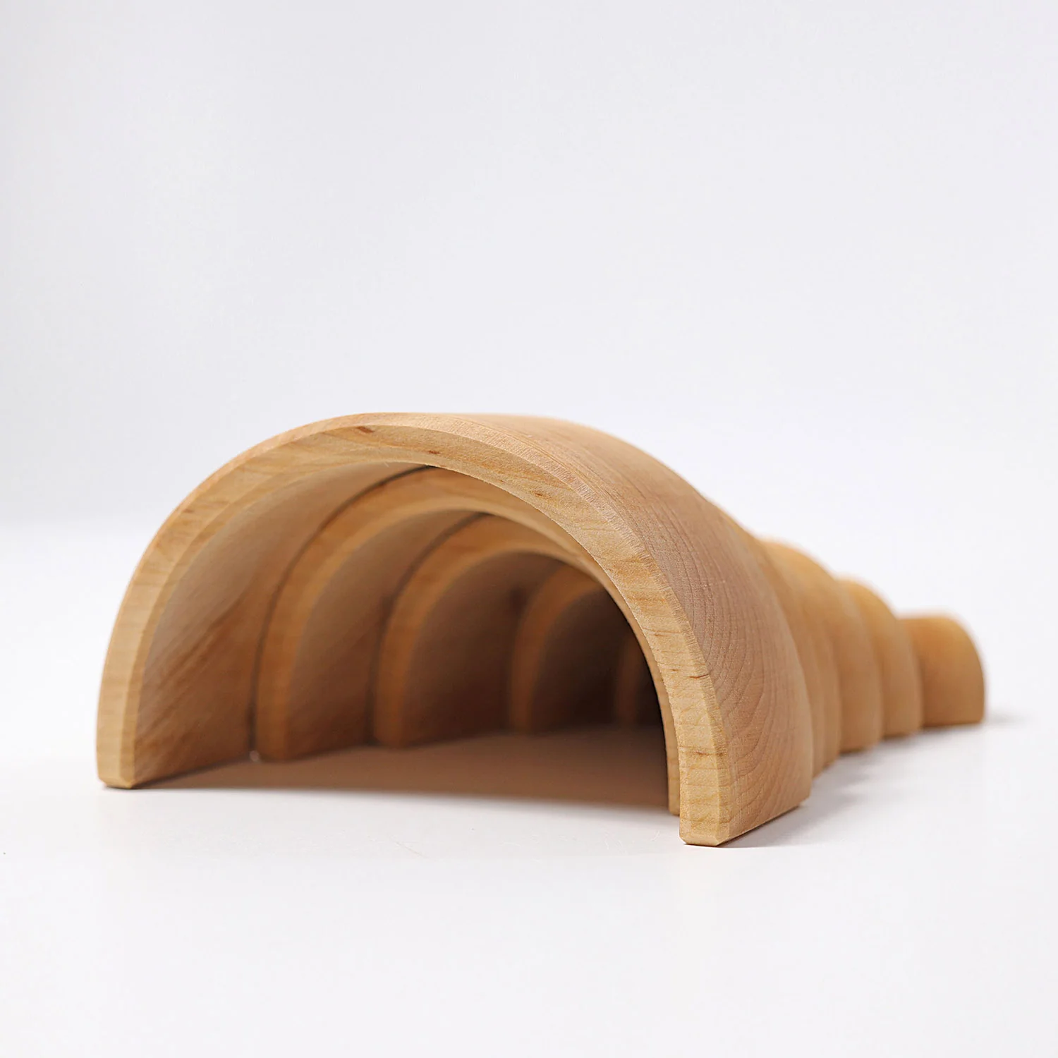Wooden 6 Piece rainbow - Natural - Image 3