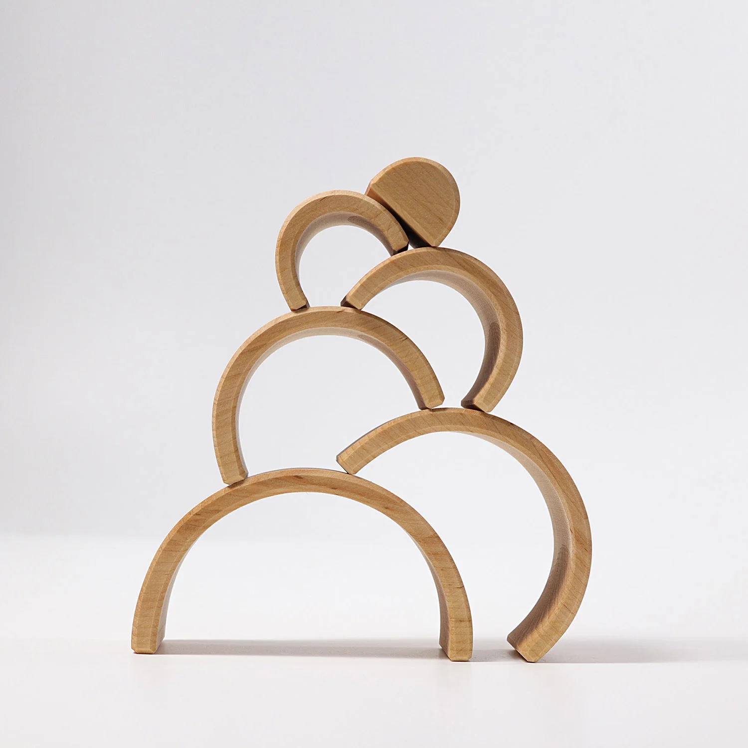 Wooden 6 Piece rainbow - Natural - Image 4