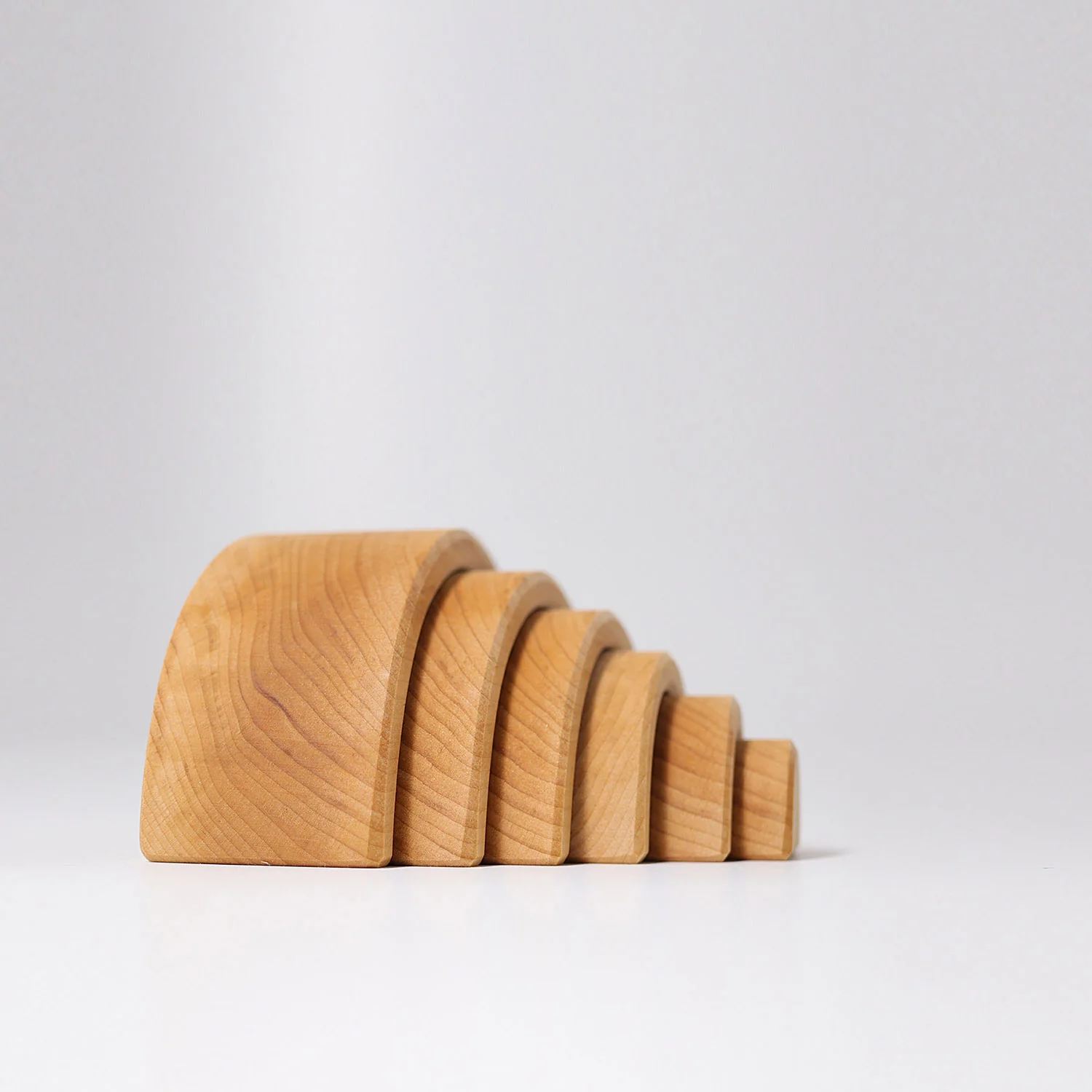 Wooden 6 Piece rainbow - Natural - Image 5