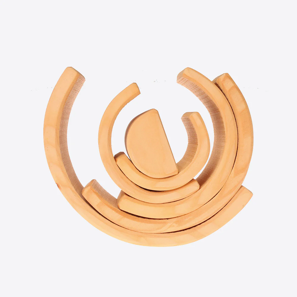 Wooden 6 Piece rainbow - Natural - Image 7