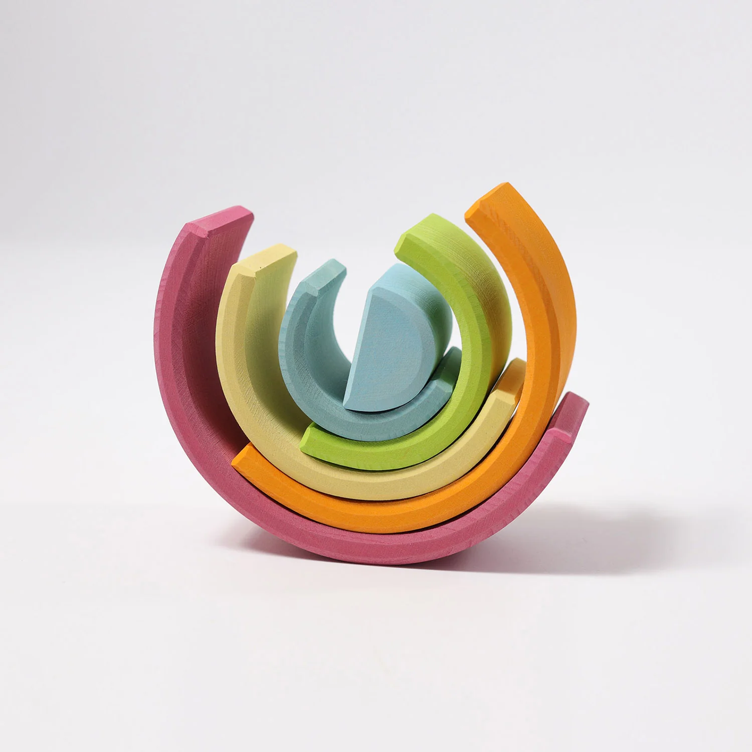 Wooden 6 Piece Rainbow - Pastel - Image 4