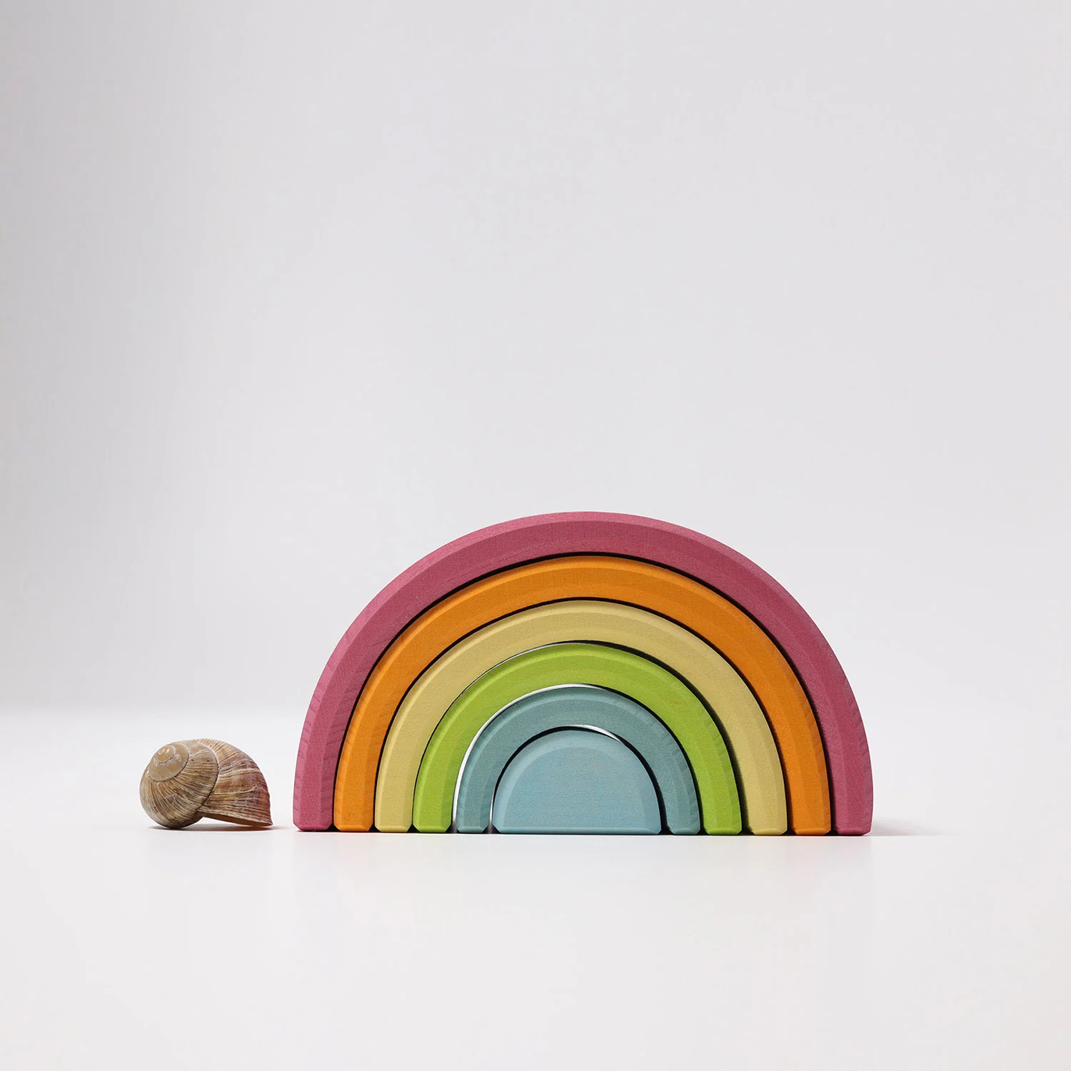 Wooden 6 Piece Rainbow - Pastel - Image 7