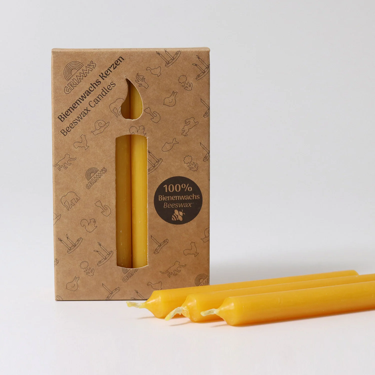 Beeswax Candles - Amber - Set of 12 - Image 4