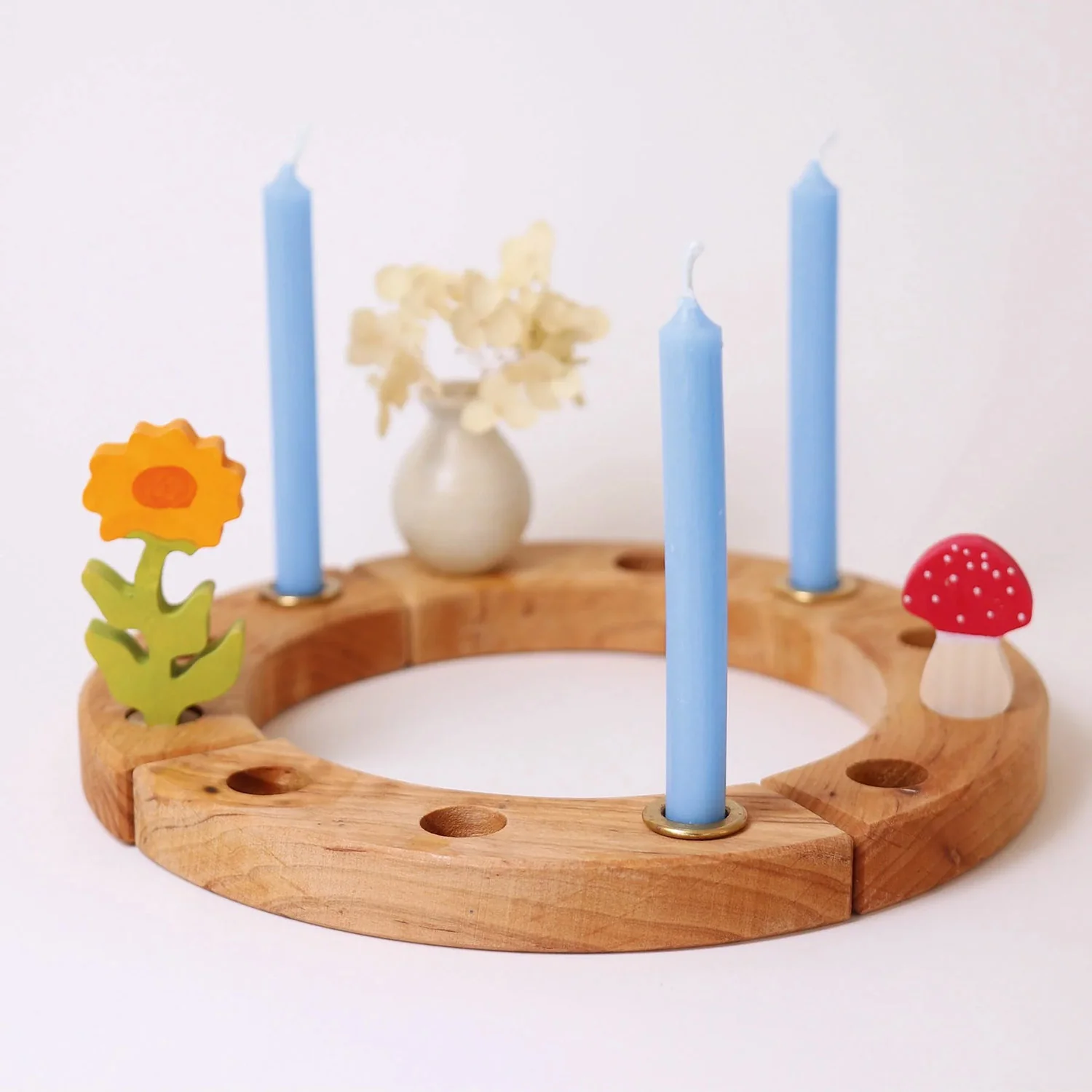 Beeswax Candles - Light Blue - Set of 12 - Image 2