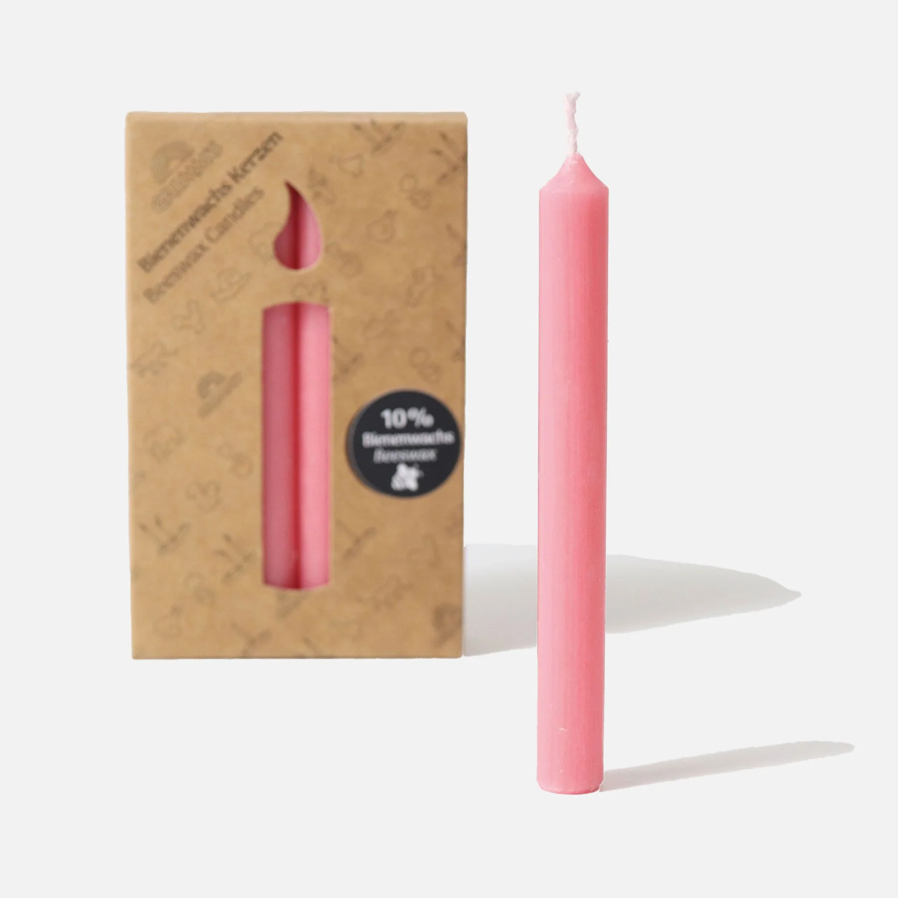 Beeswax Candles - Old Rose - Set of 12 - Image 4