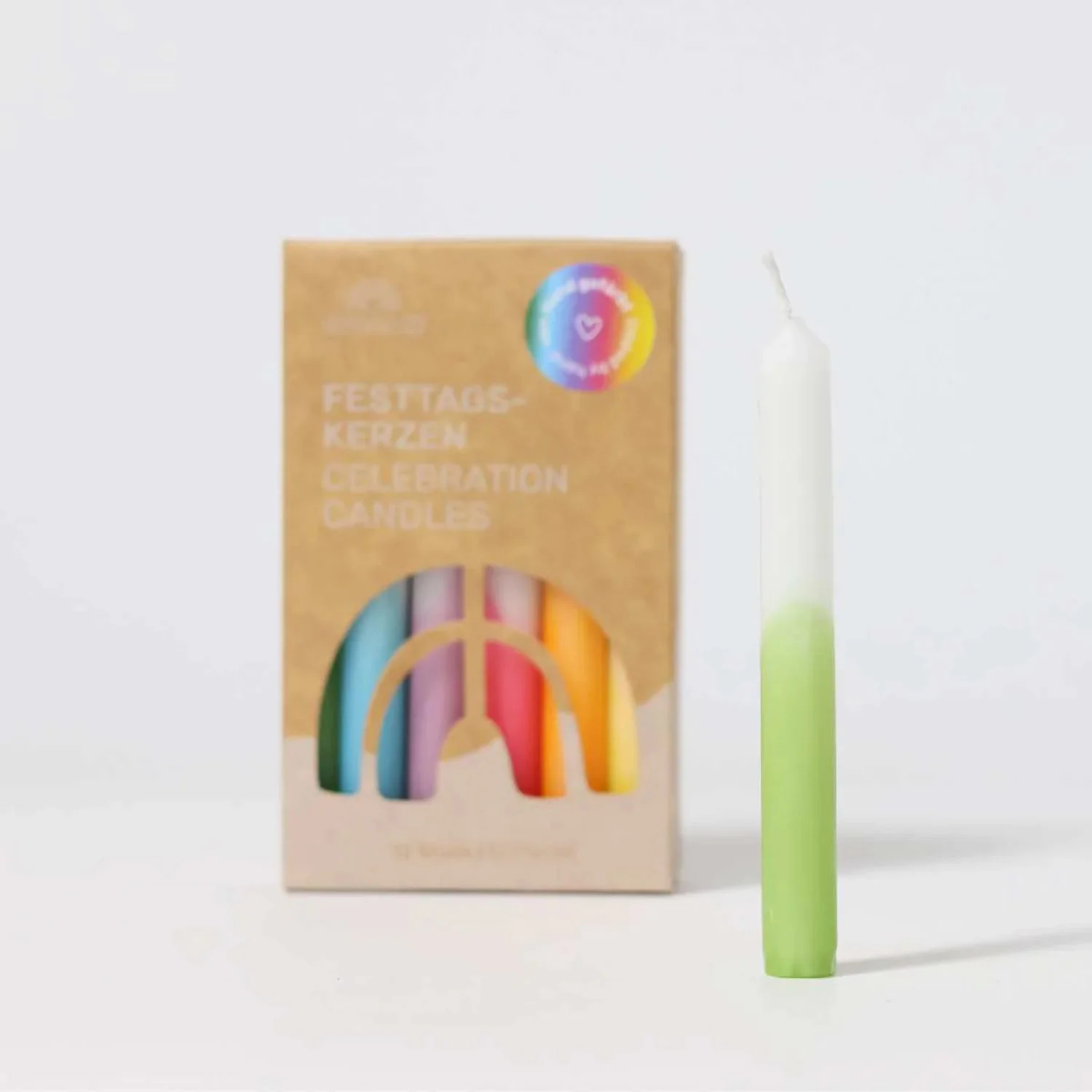 Celebration Candles - Rainbow - Set of 12 - Image 2