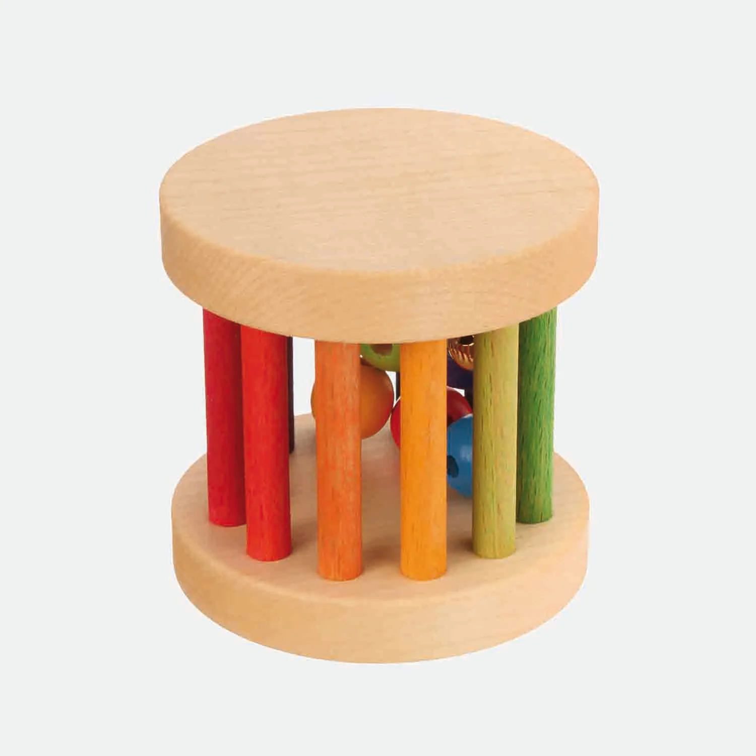 Wooden Mini Rolling Wheel Rattle - Image 3