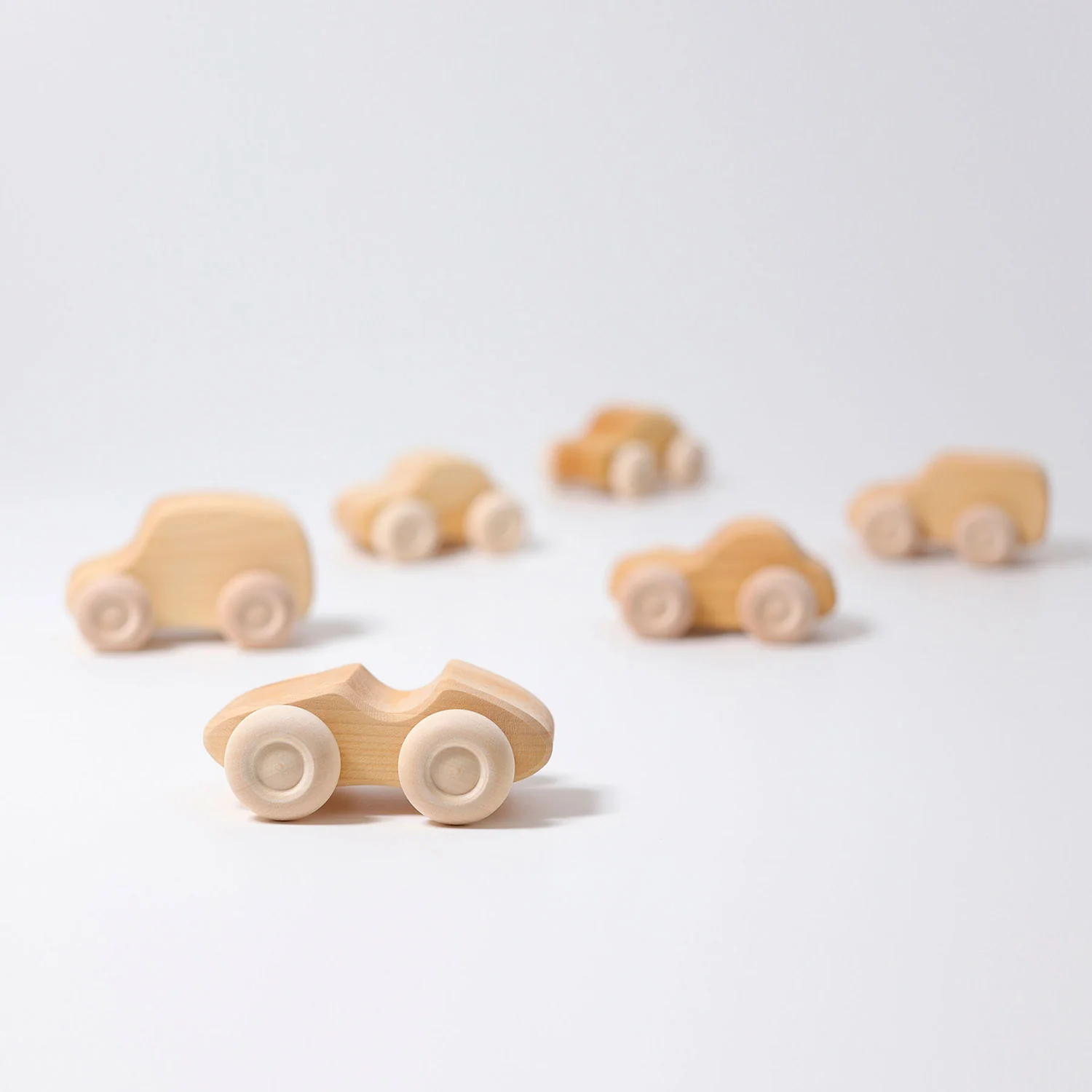 Wooden Natural Cars - Set of 6 - Image 2
