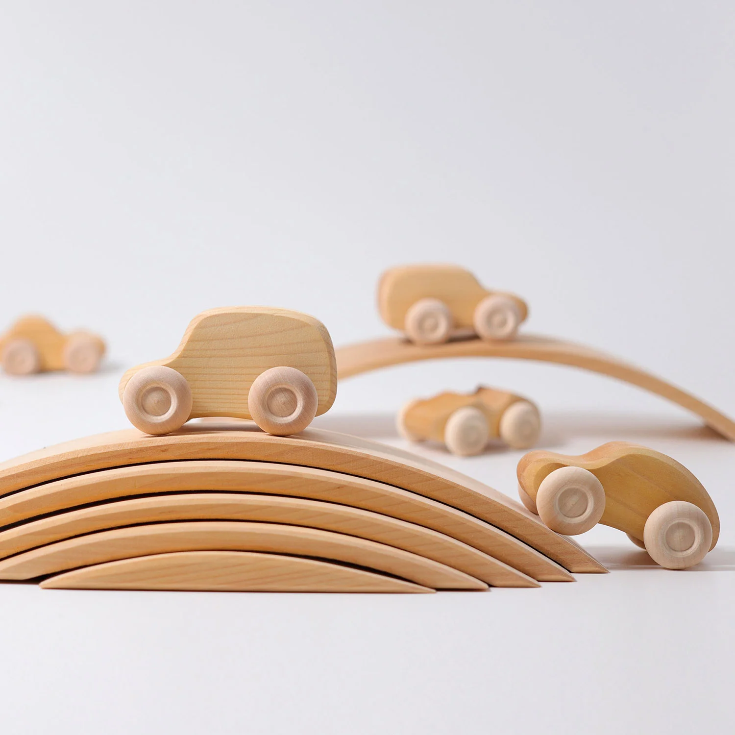 Wooden Natural Cars - Set of 6 - Image 3