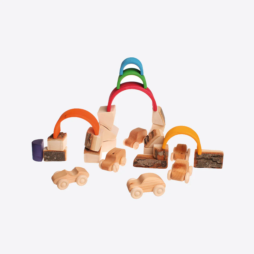 Wooden Natural Cars - Set of 6 - Image 6