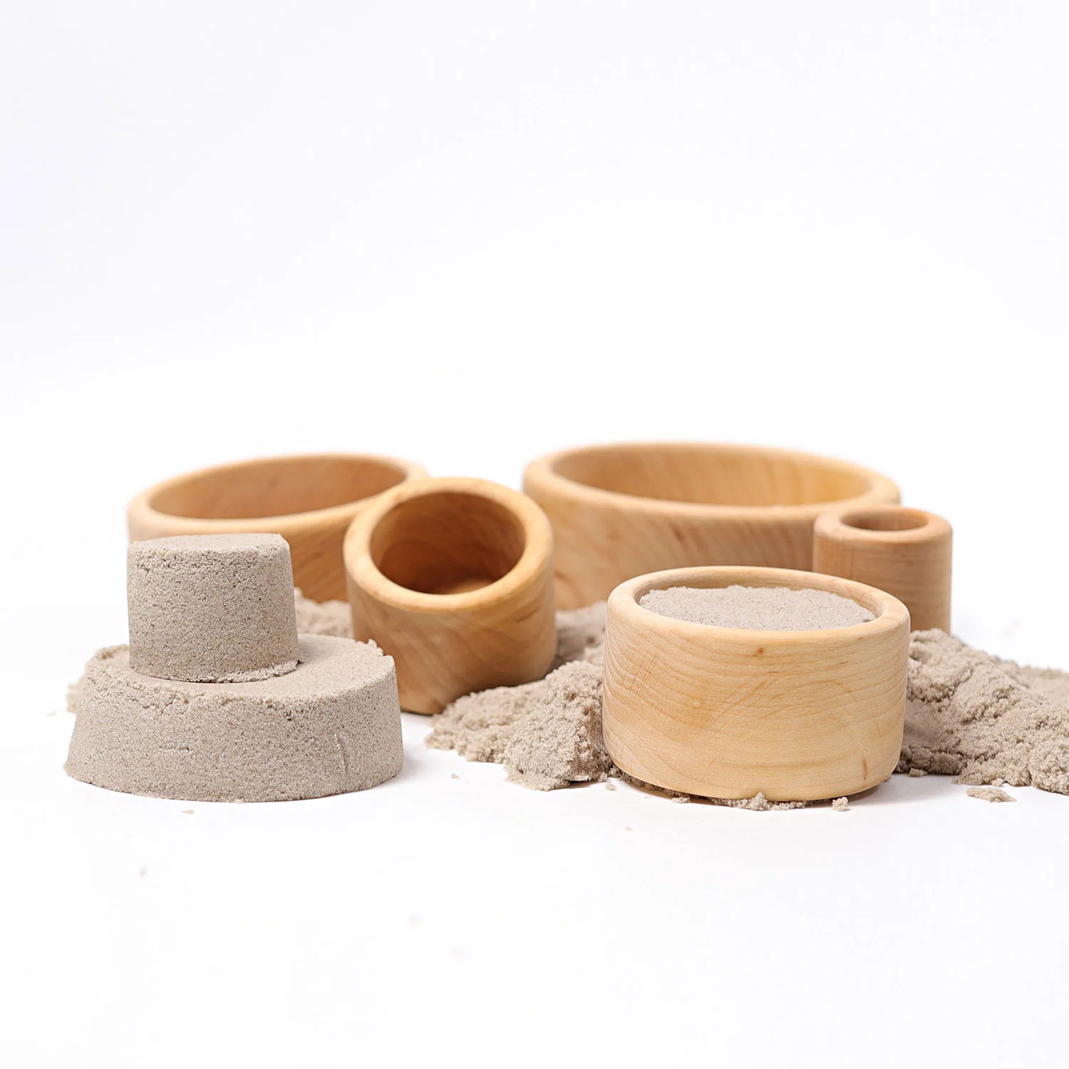 Wooden set of small bowls - Natural - Image 2
