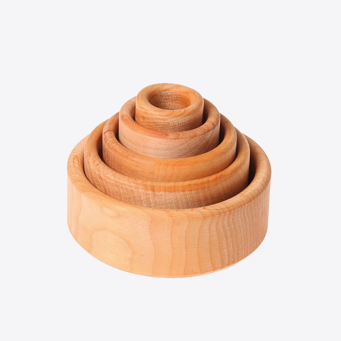 Wooden set of small bowls - Natural - Image 9