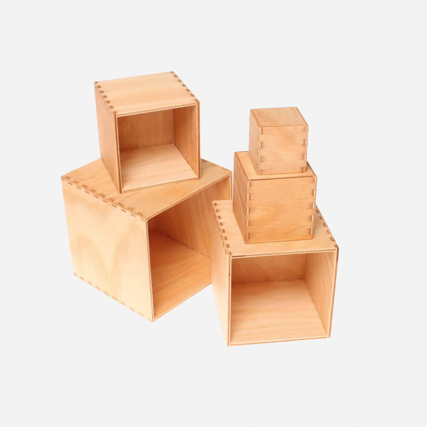 Wooden Small Set of Boxes - Natural - Image 6